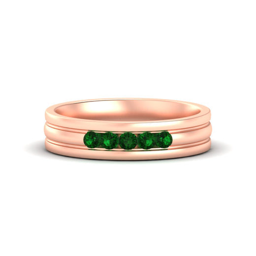 channel-set-5-stone-emerald-mens-engagement-ring-in-rose-gold-fdm1212gemgr-nl-rg