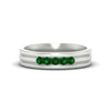 Load image into Gallery viewer, channel-set-5-stone-emerald-mens-engagement-ring-in-white-gold-fdm1212gemgr-nl-wg