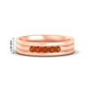 Load image into Gallery viewer, channel-set-5-stone-orange-sapphire-mens-engagement-ring-in-rose-gold-fdm1212gsaor-nl-rg-hw