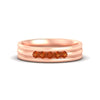 Load image into Gallery viewer, channel-set-5-stone-orange-sapphire-mens-engagement-ring-in-rose-gold-fdm1212gsaor-nl-rg