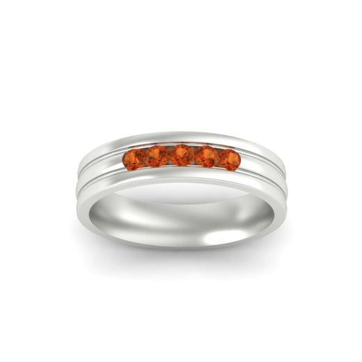 channel-set-5-stone-orange-sapphire-mens-engagement-ring-in-white-gold-fdm1212gsaorangle5-nl-wg