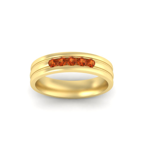 channel-set-5-stone-orange-sapphire-mens-engagement-ring-in-yellow-gold-fdm1212gsaorangle5-nl-yg