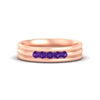 Load image into Gallery viewer, channel-set-5-stone-purple-amethyst-mens-engagement-ring-in-rose-gold-fdm1212gvito-nl-rg