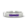 Load image into Gallery viewer, channel-set-5-stone-purple-amethyst-mens-engagement-ring-in-white-gold-fdm1212gvito-nl-wg-hw