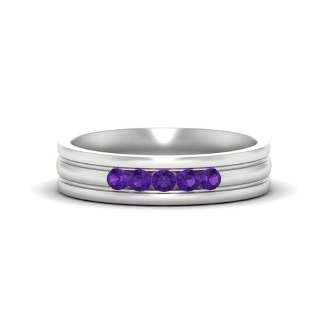 channel-set-5-stone-purple-amethyst-mens-engagement-ring-in-white-gold-fdm1212gvito-nl-wg