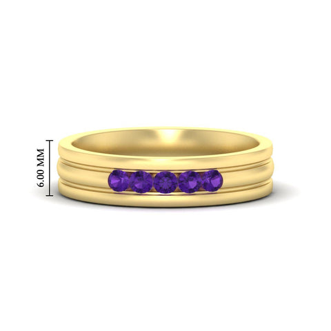 channel-set-5-stone-purple-amethyst-mens-engagement-ring-in-yellow-gold-fdm1212gvito-nl-yg-hw