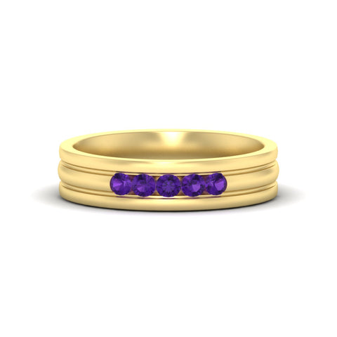 channel-set-5-stone-purple-amethyst-mens-engagement-ring-in-yellow-gold-fdm1212gvito-nl-yg