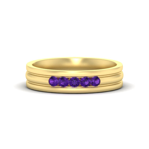 channel-set-5-stone-purple-amethyst-mens-engagement-ring-in-yellow-gold-fdm1212gvito-nl-yg
