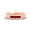 Load image into Gallery viewer, channel-set-5-stone-ruby-mens-engagement-ring-in-rose-gold-fdm1212grudr-nl-rg