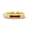 Load image into Gallery viewer, channel-set-5-stone-ruby-mens-engagement-ring-in-yellow-gold-fdm1212grudr-nl-yg-hw
