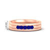 Load image into Gallery viewer, channel-set-5-stone-sapphire-mens-engagement-ring-in-rose-gold-fdm1212gsabl-nl-rg-hw