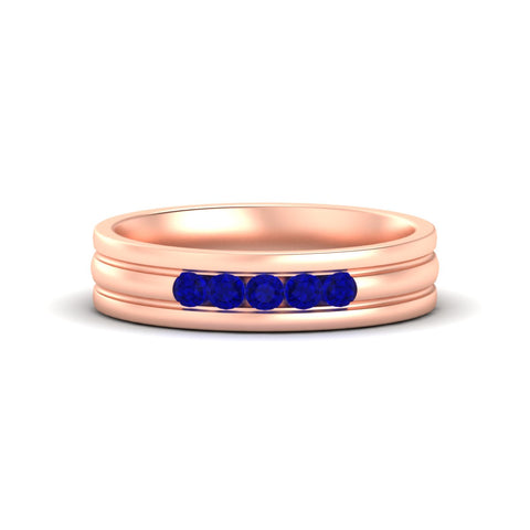 channel-set-5-stone-sapphire-mens-engagement-ring-in-rose-gold-fdm1212gsabl-nl-rg