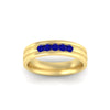 Load image into Gallery viewer, channel-set-5-stone-sapphire-mens-engagement-ring-in-yellow-gold-fdm1212gsablangle5-nl-yg
