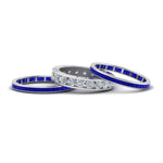 Load image into Gallery viewer, channel-set-diamond-eternity-stack-band-with-blue-sapphire-in-14K-white-gold-FD8412BGSABL-NL-WG.jpg
