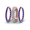 Load image into Gallery viewer, channel-set-diamond-eternity-stack-band-with-blue-sapphire-in-18K-rose-gold-FD8412BGSABL-NL-RG.jpg