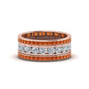 Load image into Gallery viewer, channel-set-diamond-eternity-stack-band-with-orange-sapphire-in-14K-rose-gold-FD8412BGSAOR-NL-RG.jpg