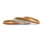 Load image into Gallery viewer, channel-set-diamond-eternity-stack-band-with-orange-sapphire-in-18K-yellow-gold-FD8412BGSAOR-NL-YG.jpg
