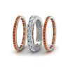 Load image into Gallery viewer, channel-set-diamond-eternity-stack-band-with-orange-sapphire-in-950-Platinum-FD8412BGSAOR-NL-WG.jpg
