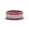 Load image into Gallery viewer, channel-set-diamond-eternity-stack-band-with-pink-sapphire-in-14K-rose-gold-FD8412BGSADRPI-NL-RG.jpg