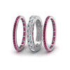 Load image into Gallery viewer, channel-set-diamond-eternity-stack-band-with-pink-sapphire-in-18K-white-gold-FD8412BGSADRPI-NL-WG.jpg
