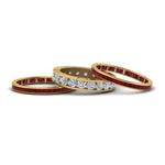 Load image into Gallery viewer, channel-set-diamond-eternity-stack-band-with-ruby-in-14K-yellow-gold-FD8412BGRUDR-NL-YG.jpg
