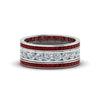 Load image into Gallery viewer, channel-set-diamond-eternity-stack-band-with-ruby-in-18K-white-gold-FD8412BGRUDR-NL-WG.jpg