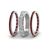 Load image into Gallery viewer, channel-set-diamond-eternity-stack-band-with-ruby-in-950-Platinum-FD8412BGRUDR-NL-WG.jpg