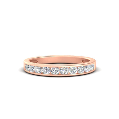 Channel Set Wedding Band