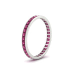 Load image into Gallery viewer, channel-set-eternity-pink-sapphire-band-1-carat-in-white-gold-FDEWB160PRBGSADRPIANGLE2-1.00CT-NL-WG.jpg?v=1766128412