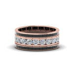 Load image into Gallery viewer, channel-set-eternity-stack-band-with-black-diamond-in-14K-rose-gold-FD8412BGBLACK-NL-RG.jpg
