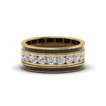 Load image into Gallery viewer, channel-set-eternity-stack-band-with-black-diamond-in-14K-yellow-gold-FD8412BGBLACK-NL-YG.jpg
