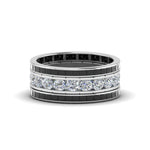 Load image into Gallery viewer, channel-set-eternity-stack-band-with-black-diamond-in-950-Platinum-FD8412BGBLACK-NL-WG.jpg
