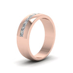 Load image into Gallery viewer, channel-set-princess-cut-diamond-band-for-men-in-14k-rose-gold-fdmr1097-nl-rg
