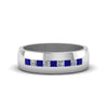 Load image into Gallery viewer, channel-set-princess-cut-diamond-band-for-men-with-blue-sapphire-in-14k-white-gold-fdmr1097gsabl-nl-wg