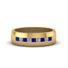 Load image into Gallery viewer, channel-set-princess-cut-diamond-band-for-men-with-blue-sapphire-in-14k-yellow-gold-fdmr1097gsabl-nl-yg
