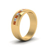 Load image into Gallery viewer, channel-set-princess-cut-diamond-band-for-men-with-orange-sapphire-in-14k-yellow-gold-fdmr1097gsaor-nl-yg