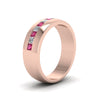 Load image into Gallery viewer, channel-set-princess-cut-diamond-band-for-men-with-pink-sapphire-in-14k-rose-gold-fdmr1097gsadrpi-nl-rg