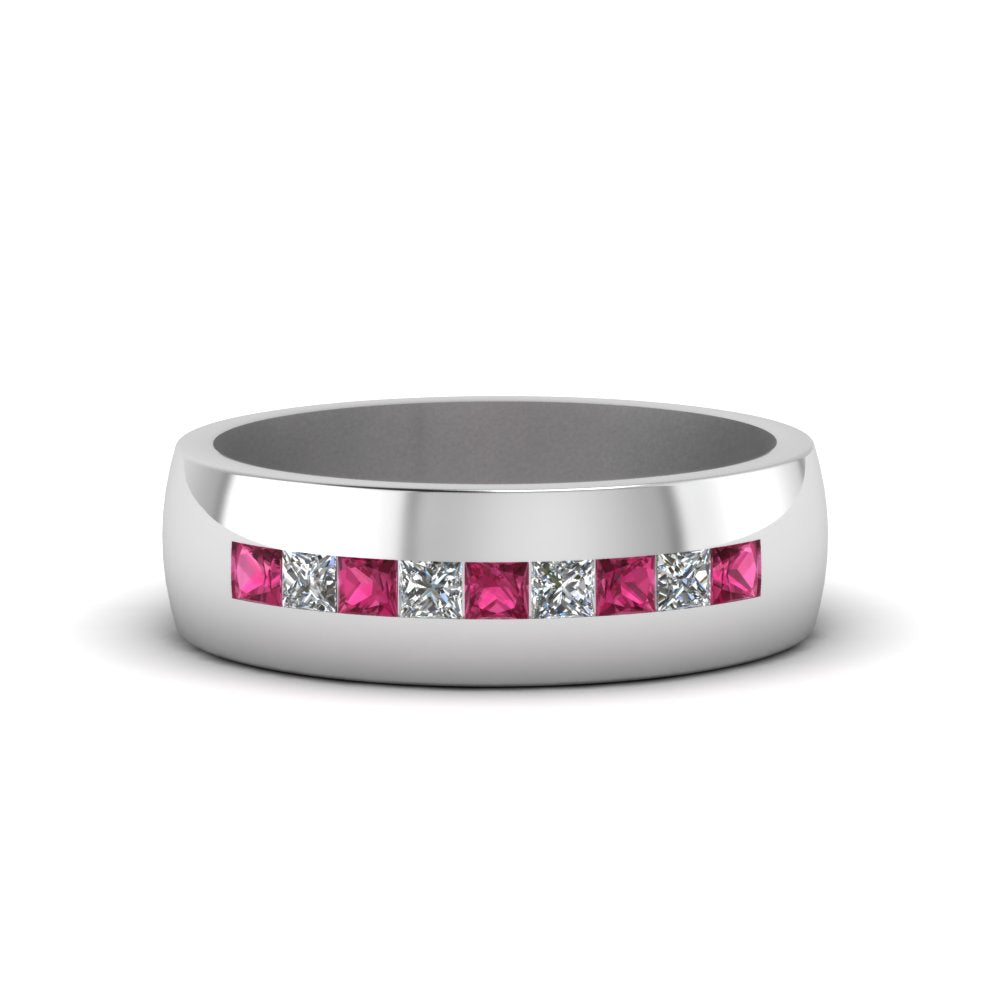 channel-set-princess-cut-diamond-band-for-men-with-pink-sapphire-in-14k-white-gold-fdmr1097gsadrpi-nl-wg