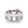 Load image into Gallery viewer, channel-set-princess-cut-diamond-band-for-men-with-pink-sapphire-in-14k-white-gold-fdmr1097gsadrpi-nl-wg