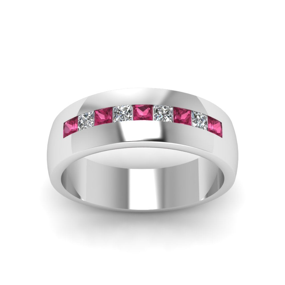 channel-set-princess-cut-diamond-band-for-men-with-pink-sapphire-in-14k-white-gold-fdmr1097gsadrpi-nl-wg