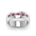 Thumbnail 47 - channel-set-princess-cut-diamond-band-for-men-with-pink-sapphire-in-14k-white-gold-fdmr1097gsadrpi-nl-wg