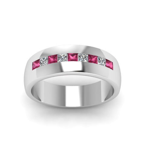 channel-set-princess-cut-diamond-band-for-men-with-pink-sapphire-in-14k-white-gold-fdmr1097gsadrpi-nl-wg