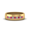 Thumbnail 28 - channel-set-princess-cut-diamond-band-for-men-with-pink-sapphire-in-14k-yellow-gold-fdmr1097gsadrpi-nl-yg