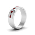 Thumbnail 42 - channel-set-princess-cut-diamond-band-for-men-with-ruby-in-14k-white-gold-fdmr1097grudr-nl-wg