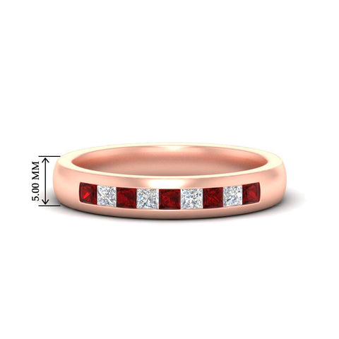Channel Set Princess Women Wedding Ring
