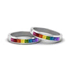 Load image into Gallery viewer, Channel Set Rainbow Ring For Lesbian