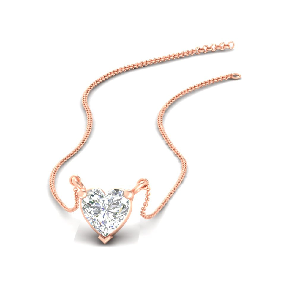 Classic Heart Solitaire Pendant