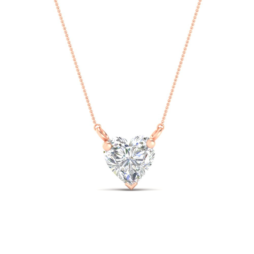 Classic Heart Solitaire Pendant