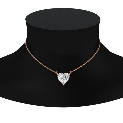 Classic Heart Solitaire Pendant