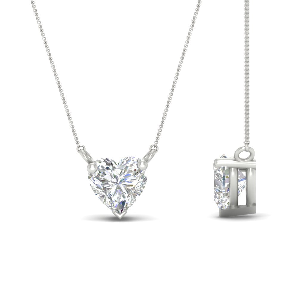 Classic Heart Solitaire Pendant